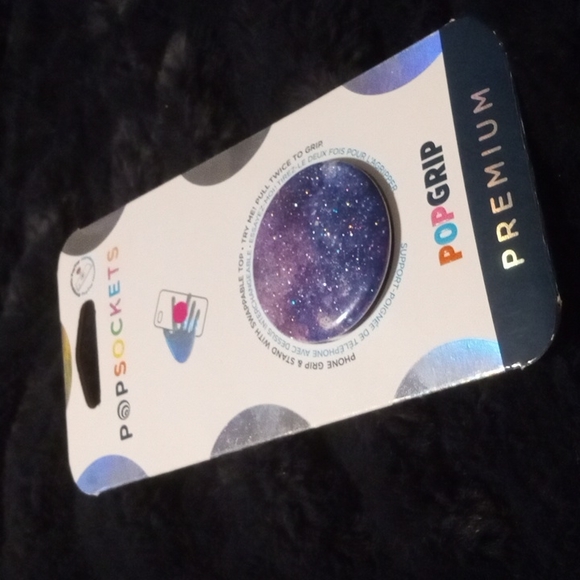 NWT PopSockets - PopGrip Premium Cell Phone Grip and Stand - 💜Glitter Nebula💜 - Picture 8 of 12